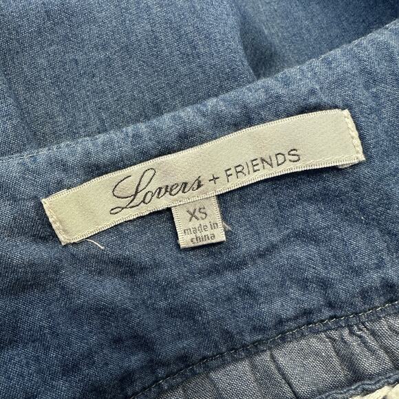 Lovers + Friends Dream Catcher Tank Top Blue‎ Chambray Embroidered Boho Size XS - Picture 8 of 10